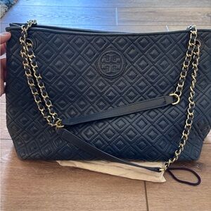 Tory Burch Black Quilted Shoulder Bag